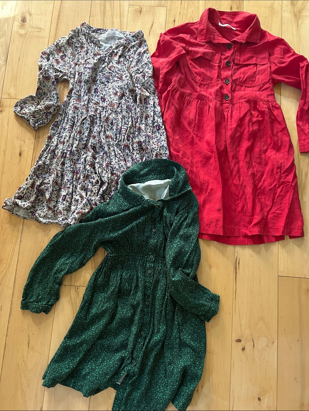 Lot of 3 Zara long sleeve dresses 9Y